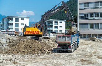 Foto von Aushub für Kantonsspital