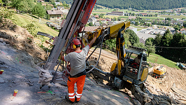 Bild der Baustelle des Kraftwerk Chapfensee-Plons