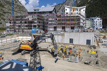 Foto von Baugrube Podiumserweiterung Los 3 in Andermatt