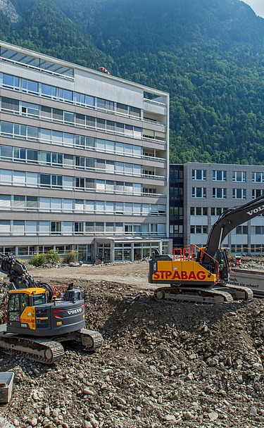 Foto von Aushub für Kantonsspital