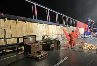 Aufnahme der Baustelle bei Nacht