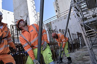 Foto vom Bau der Kehrichtverwertungsanlage KEBAG Enova