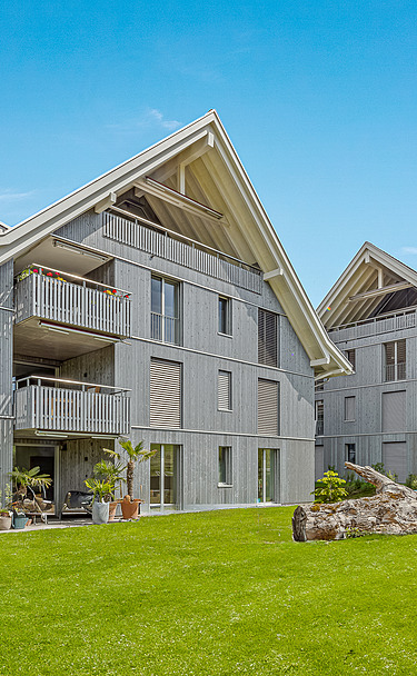 Foto vom Holzsystembauweise (Hybridbau) «am Bächli»