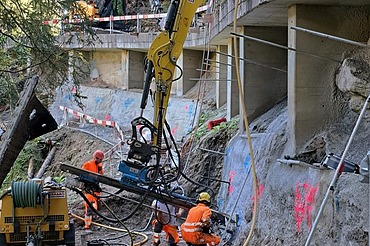 Bauarbeiten an der via Cavorgia - Ingenieurbau STRABAG AG Foto von Bauarbeiten an der via Cavorgia