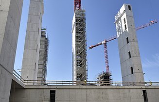 Foto vom Bau der Kehrichtverwertungsanlage KEBAG Enova