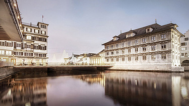 Projektbild mit Perspektive vom Schiffsanlegesteg Storchen
