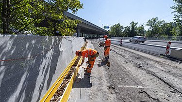 Instandsetzungsarbeiten während Verkehrsbetrieb