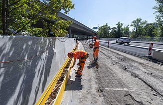 Bild von Bauarbeiten an Brunaubrücke