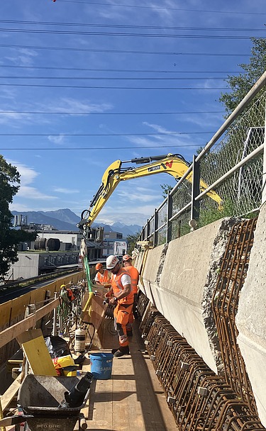 Instandsetzung Bohrpfahlwand Frohsinn Küssnacht