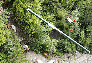 Bild vom Bau Kleinwasserkraftwerk Luchsingen