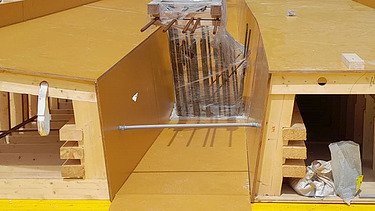 Nahaufnahme von Schalungselementen