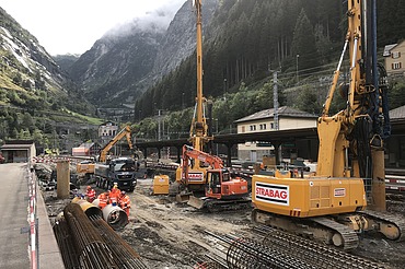 Fundationen Verladeanlage in Göschenen - STRABAG Foto von Fundationen Verladeanlage