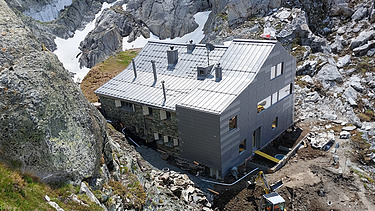 Foto von Bauarbeiten SAC-Hütte