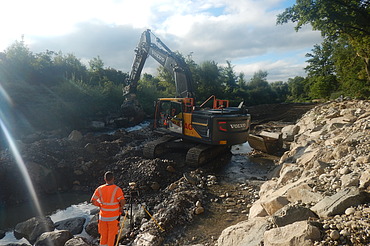 Baugrube im Fink in Thalwil - STRABAG Foto von Baugrube im Fink