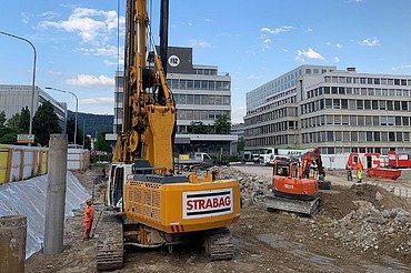 Baustelle Neubau Buckhauserstrasse in Zürich - STRABAG Foto von Neubau Buckhauserstrasse