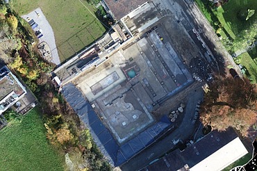 Foto von Baugrube aus der Luft