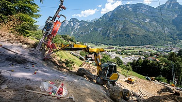 Bild der Baustelle des Kraftwerk Chapfensee-Plons