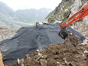Foto von Bauarbeiten SAC-Hütte