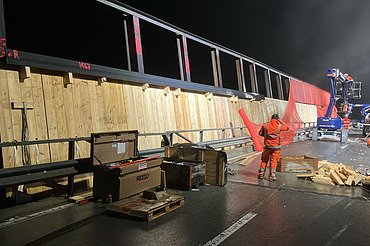 Aufnahme der Baustelle bei Nacht