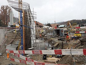 Foto vom Bau der Umfahrung Boll-Sinneringen