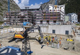 Foto von Baugrube Podiumserweiterung Los 3 in Andermatt