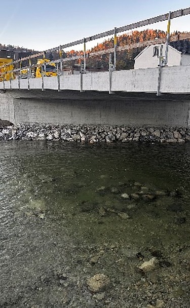 Perspektive der neuen Brücke auf Höhe Unterkant mit Blick unter die Brücke