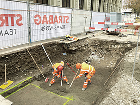 Foto von Baggerarbeiten