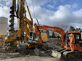 Foto von der Baugrube in Konstanz