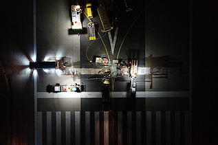 Foto von Arbeiten bei Nacht