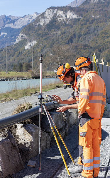 Foto von Gleisarbeiten in Meiringen