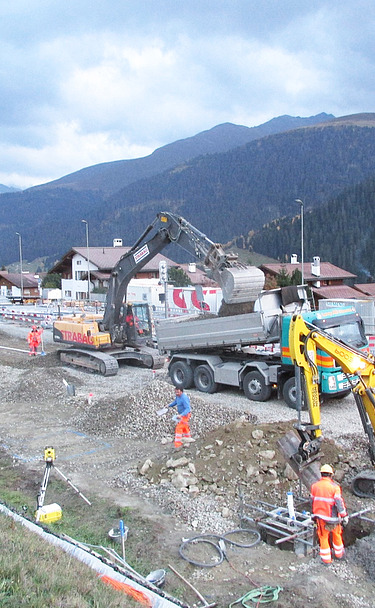 Baustelle Bahnhof Tujetsch Foto von Baustelle Bahnhof