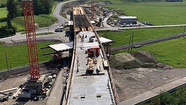 Die Baustelle aus der Vogelperspektive