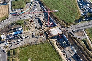Foto von Bau der Limmattalbahn Dietikon