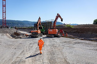 Foto von Bau der Limmattalbahn Dietikon