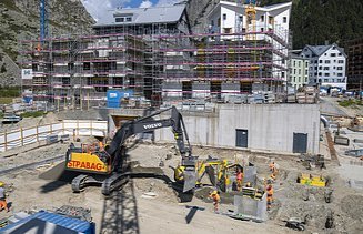 Foto von Baugrube Podiumserweiterung Los 3 in Andermatt