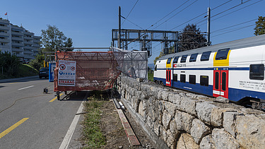 Bild von Bauarbeiten Stützmauer