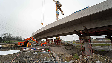 Ansicht der Baustelle nach Fertigstellung in Längsperspektive