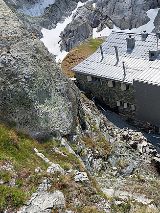 Foto von Bauarbeiten SAC-Hütte