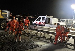 Foto von der Instandsetzung der Flugbetriebsflächen, Flughafen Zürich