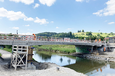 Perspektive der neuen Brücke auf Höhe Unterkant mit Blick unter die Brücke