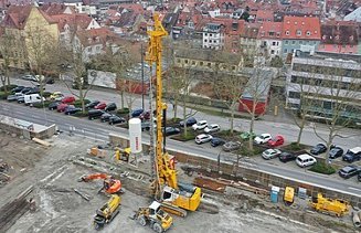 Foto von der Baugrube in Konstanz