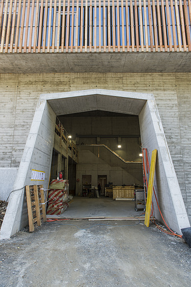 Foto vom Eingang Kraftwerk Realp II
