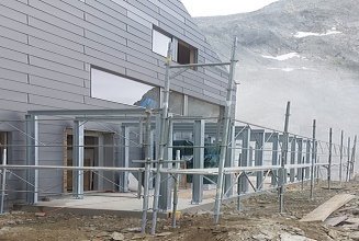 Foto von Bauarbeiten SAC-Hütte