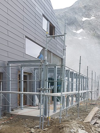 Foto von Bauarbeiten SAC-Hütte