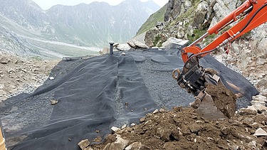 Foto von Bauarbeiten SAC-Hütte