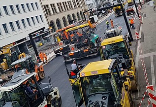 Foto vom Umbau der Bahnhofstrasse