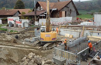 Foto vom Bau der Umfahrung Boll-Sinneringen