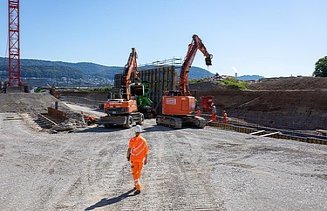 Foto von Bau der Limmattalbahn Dietikon