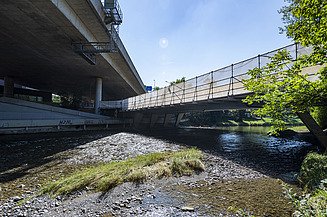 Foto von der Brunaubrücke