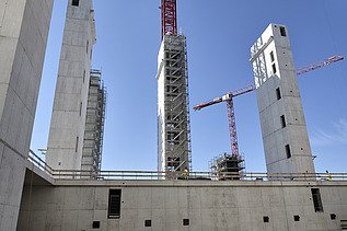 Foto vom Bau der Kehrichtverwertungsanlage KEBAG Enova
